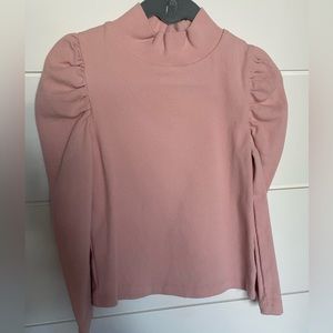 GAP toddler girl pink Puff Sleeve Rib T-Shirt